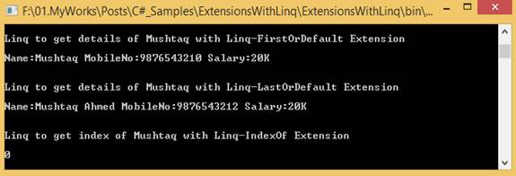 How To Use Extensions For LINQ